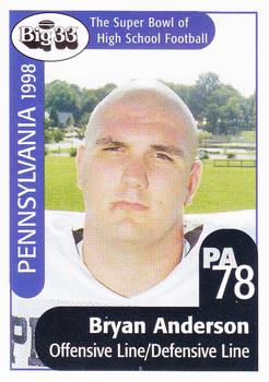 1998 Big 33 Pennsylvania High School #NNO Bryan Anderson Front
