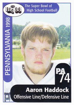 1998 Big 33 Pennsylvania High School #NNO Aaron Haddock Front