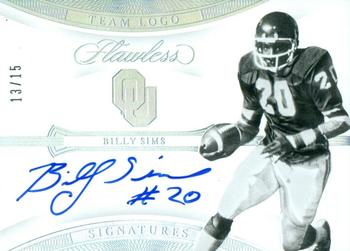 2020 Panini Flawless Collegiate - Team Logo Signatures Silver #4 Billy Sims Front