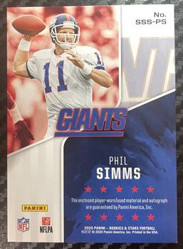 2020 Panini Rookies & Stars - Statistical Standouts Signatures #SSS-PS Phil Simms Back