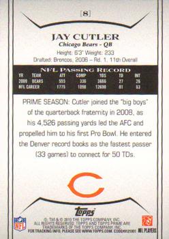 2010 Topps Prime #8 Jay Cutler  Back