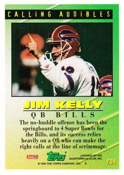1994 Topps - Special Effects #204 Jim Kelly Back