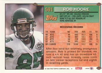 1994 Topps - Special Effects #591 Rob Moore Back