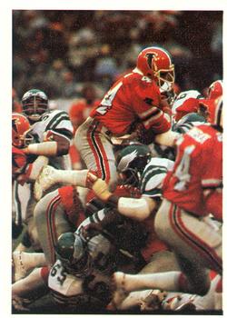 1986 Jeno's Pizza Rolls NFL Action Stickers #21 A First for the Falcons Front