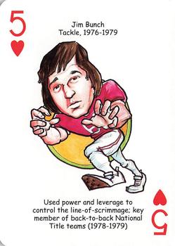 2007 Hero Decks Alabama Crimson Tide Football Heroes Playing Cards #5♥ Jim Bunch Front