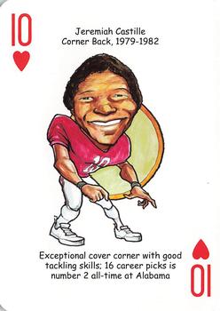 2007 Hero Decks Alabama Crimson Tide Football Heroes Playing Cards #10♥ Jeremiah Castille Front