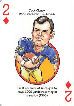 2019 Hero Decks Michigan Wolverines Football Heroes Playing Cards #2♦ Jack Clancy Front