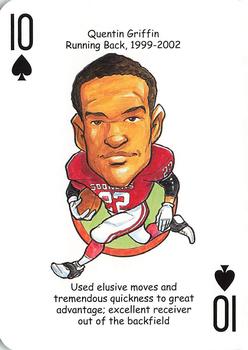 2009 Hero Decks Oklahoma Sooners Football Heroes Playing Cards #10♠ Quentin Griffin Front