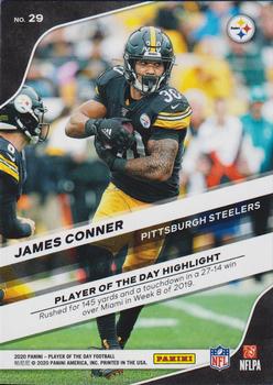 2020 Panini Player of the Day - Rainbow #29 James Conner Back