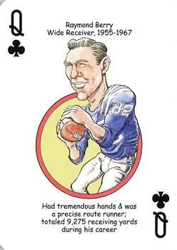 2013 Hero Decks Baltimore Colts & Ravens Football Heroes Playing Cards #Q♣ Raymond Berry Front