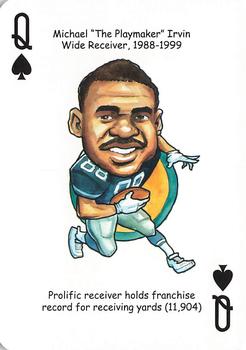 2012 Hero Decks Dallas Cowboys Football Heroes Playing Cards #Q♠ Michael Irvin Front