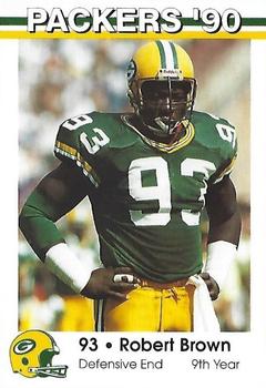 1990 Green Bay Packers Police - WIXK Radio New Richmond & New Richmond Police Department #7 Robert Brown Front