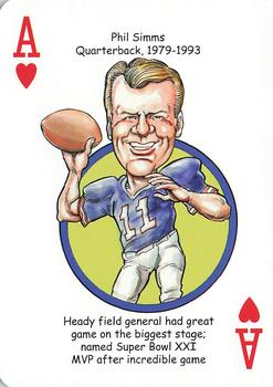 2018 Hero Decks New York Giants Football Heroes Playing Cards #A♥ Phil Simms Front
