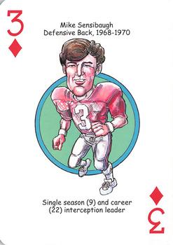 2016 Hero Decks Ohio State Buckeyes Football Heroes Playing Cards #3♦ Mike Sensibaugh Front