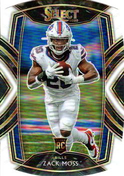 2020 Panini Select - White Prizm Die Cut #269 Zack Moss Front