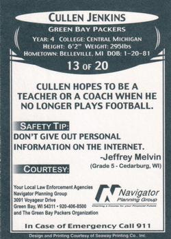 2007 Green Bay Packers Police - Navigator Planning Group #13 Cullen Jenkins Back