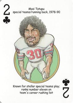 2005 Hero Decks New England Patriots Football Heroes Playing Cards #2♣ Mosi Tatupu Front