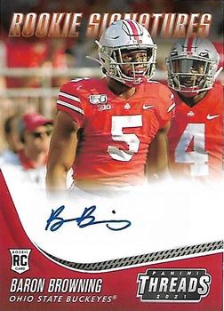2021 Panini Chronicles Draft Picks - Threads Rookie Signatures #TS-BAB Baron Browning Front