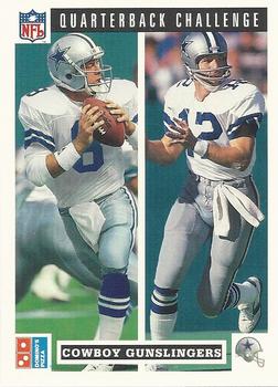 1991 Upper Deck Domino's The Quarterbacks #47 Troy Aikman / Roger Staubach Front