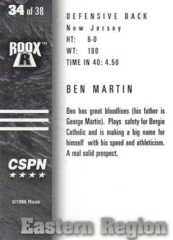 1996 Roox Prep Stars AT/EA/SE - Eastern Region #34 Ben Martin Back
