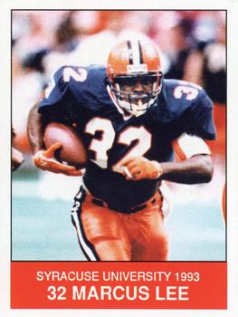 1993 Syracuse Orangemen Program Cards #11 Marcus Lee Front