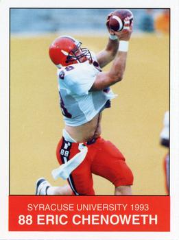 1993 Syracuse Orangemen Program Cards #28 Eric Chenoweth Front