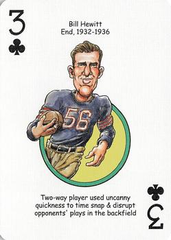 2006 Hero Decks Chicago Bears Football Heroes Playing Cards #3♣ Bill Hewitt Front