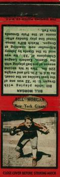 1934 Diamond Matchbook Covers #NNO Bill Morgan Front
