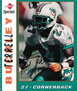 1998 Sprint Miami Dolphins #NNO Terrell Buckley Front