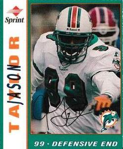 1998 Sprint Miami Dolphins #NNO Jason Taylor Front