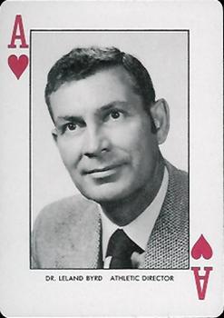 1974 West Virginia Mountaineers Playing Cards #A♥ Dr. Leland Byrd Front
