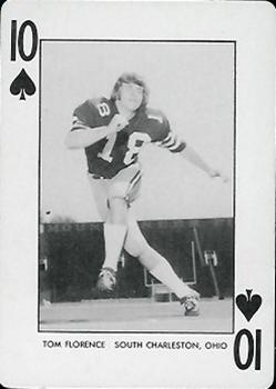 1974 West Virginia Mountaineers Playing Cards #10♠ Tom Florence Front