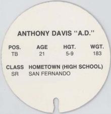 1974 USC Discs #NNO Anthony Davis Back