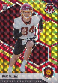 2021 Panini Mosaic - Choice Prizm Fusion Red and Yellow #400 Dax Milne Front