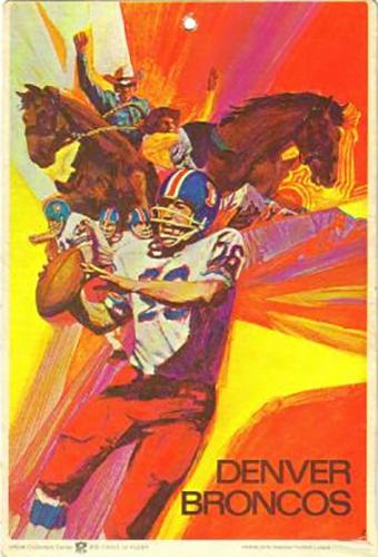 1968 Fleer Big Signs #NNO Denver Broncos Front