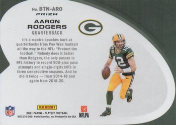 2021 Panini Playoff - Behind the Numbers Blue #BTN-ARO Aaron Rodgers Back