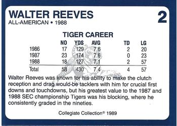 1989 Collegiate Collection Auburn Tigers (200) #2 Walter Reeves Back