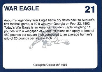 1989 Collegiate Collection Auburn Tigers (200) #21 War Eagle Back