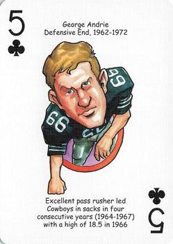 2006 Hero Decks Dallas Cowboys Football Heroes Playing Cards #5♣ George Andrie Front