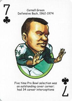 2006 Hero Decks Dallas Cowboys Football Heroes Playing Cards #7♣ Cornell Green Front