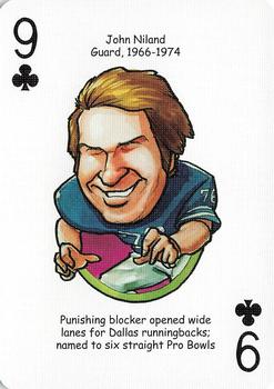 2006 Hero Decks Dallas Cowboys Football Heroes Playing Cards #9♣ John Niland Front