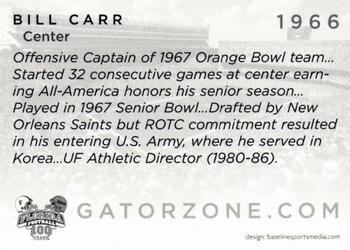 2006 Florida Gators All-Americans #NNO Bill Carr Back