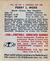 1948 Bowman #83 Perry Moss Back