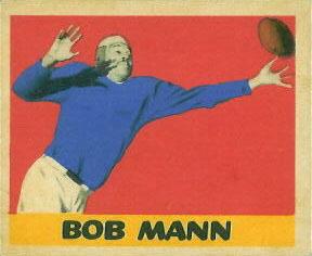 1949 Leaf #17 Bob Mann Front