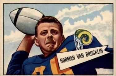 1952 Bowman Large #1 Norman Van Brocklin Front