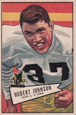 1952 Bowman Large #108 Hubert Johnston Front