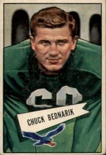 1952 Bowman Small #10 Chuck Bednarik Front