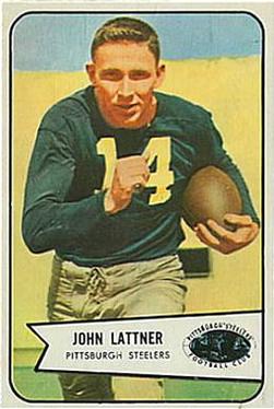 1954 Bowman #128 John Lattner Front