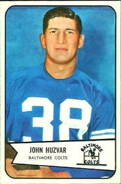 1954 Bowman #2 John Huzvar Front