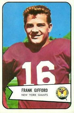 1954 Bowman #55 Frank Gifford Front